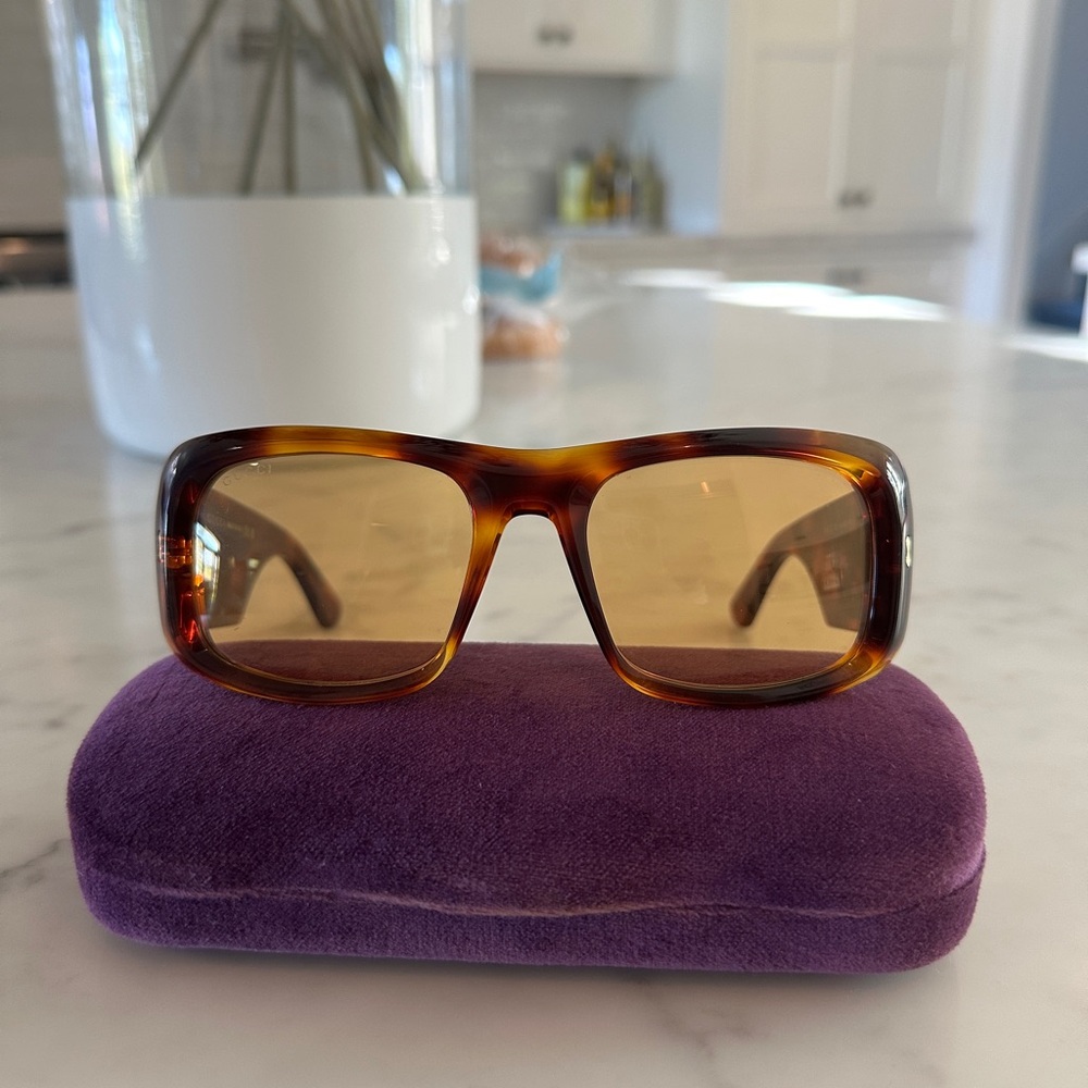Gucci GG1251S 002 Sunglasses - Havana Yellow - Picture 3 of 6